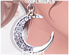 $K Cute Moon Earrings