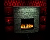 Warm Red Fireplace