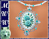Teal Roses Necklace