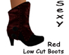 Low Cut Boots Red