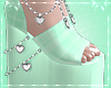 Silver n Hearts Green