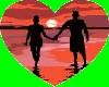 Two Lovers At Sunset