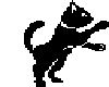 Animated cat standing