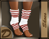 (D)Striped Red Socks