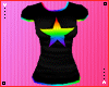 Black Rainbow Star Tee