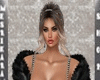 Hira Blk Fur Shawl