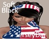 Black w/ USA Flag Scarf