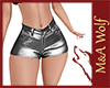 MW- Silver Mini Shorts