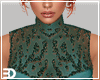 Teal Satin Lace Dress