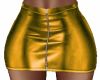 Golden mini skirt zip