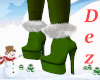 Green Fur Christmas Boot
