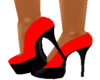 black/red heels