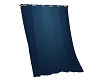 long blue curtain