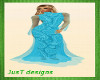 JT Teal Swirl Gown