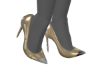 M.kors Heels Silver Tip