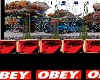 Red N Blk Obey Couch