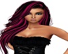 black and pink hair