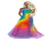 Rainbow Gold Gown