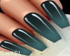 C~Teal Aurora Nails