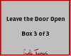 Door Open Box 3 of 3