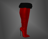 Sexy Fur Boots Red/BLack