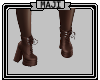 Brown leather ankle boot