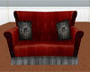 Red Velvet Club Couch