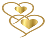 Animated Gold Hearts