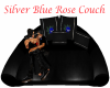 Silver Blue rose couch