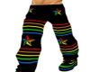 Black rainbow star pants
