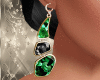 Gold & Green Earring