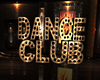 Gold Dance Club Sign