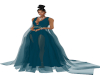 Issa Draped  Teal Gown