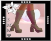 !E! Beige Leather Boots