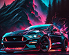 Mustang Neon Background