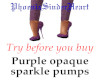 Purple opaque pumps