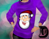 D Purple Santa Sweater