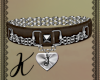 Chained brown J collar