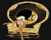 (a) gold moon king chair