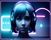 Neon Headphones Girl