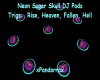 Neon Sugar Skull DJ Pods