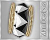[M]Black /White Braceles