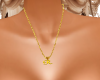 Gold R neck chain