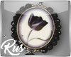 Rus: black rose earrings