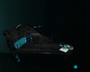 Black/Teal Chaise Lounge