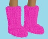 hot pink fuzzy boots