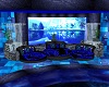 Blue Fountain Sofa