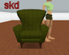 (SK) Green Relaxed Chair