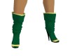 Green and Gold Low Boots