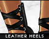 - leather ribbon heels -